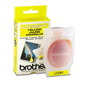 Brother LC25Y - LC25Y Ink, 400 Page-Yield, Yellow