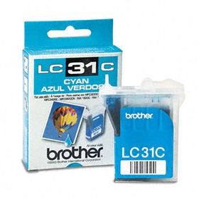 Brother LC31C - LC31C Ink, 400 Page-Yield, Cyanbrother 
