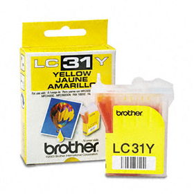 Brother LC31Y - LC31Y Ink, 400 Page-Yield, Yellow