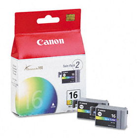 BCI16 (BCI-16) Ink Tank, 75 Page-Yield, 2/Pack, Tri-Colorcanon 