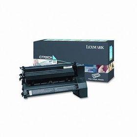 C7700CH High-Yield Toner, 10000 Page-Yield, Cyanlexmark 