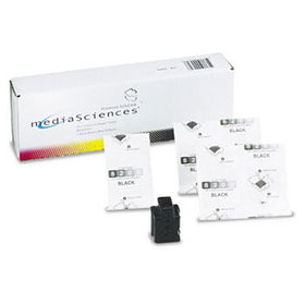 Media Sciences MS8200K5 - MS8200K5 Compatible Solid Ink Stick, 1,400 Page-Yield, 5/Pack, Black