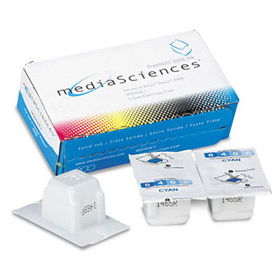Media Sciences MS8400C3 - MS8400C3 Compatible Solid Ink Stick, 1,133 Page-Yield, 3/Pack, Cyan