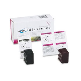 Media Sciences MS860M2K1 - MS860M2K1 Compatible Solid Ink Stick, 2800 Page-Yield, 3/Pack, Black; Magenta