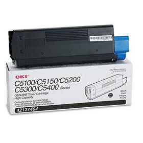 42127404 High-Yield Toner (Type C6), 5000 Page-Yield, Blackoki 