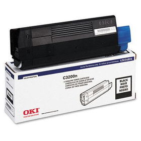 43034804 Toner (Type C6), 1500 Page-Yield, Blackoki 
