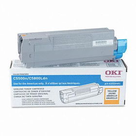 43324401 High-Yield Toner, 5000 Page-Yield, Yellowoki 