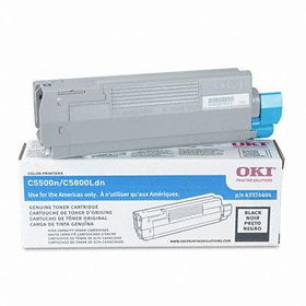 43324404 High-Yield Toner (Type C8), 5000 Page-Yield, Blackoki 