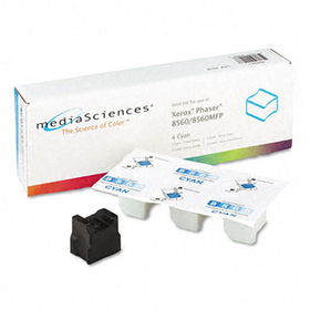 Media Sciences MS856C4 - MS856C4 Compatible Solid Ink Stick, 850 Page-Yield, 4/Pack, Cyanmedia 