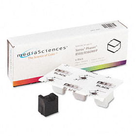 Media Sciences MS856K4 - MS856K4 Compatible Solid Ink Stick, 4/Pack, Blackmedia 