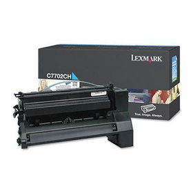Lexmark C7702CH - C7702CH High-Yield Toner, 10000 Page-Yield, Cyanlexmark 
