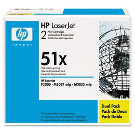 Q7551XD (HP 51X) Toner, 13000 Page-Yield, 2/Box, Blacktoner 