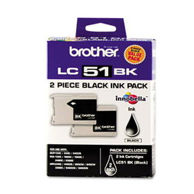 LC512PKS Innobella Ink, 500 Page-Yield, 2/Pack, Blackbrother 