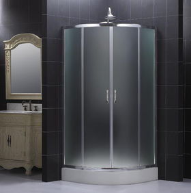 SECTOR Shower Enclosure-Chrome-Frosted Glasssector 
