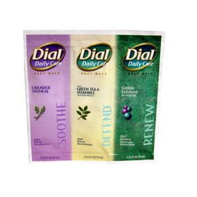 Dial 3 Pack Body Wash Sample Pouches Case Pack 220