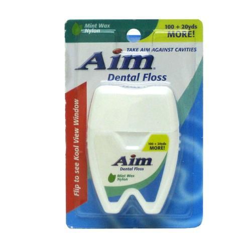 Aim 100+20 yards Mint Waxed Floss Case Pack 12aim 