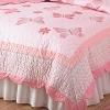 Butterfly Crazy Pink Twin Quilt with Pillow Sham
