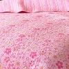 Shania Pink Twin Quilt with Pillow Shamshania 