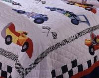 Speedway Full / Queen Quilt with 2 Shamsspeedway 