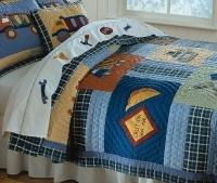 Construction Twin Quilt with Pillow Shamconstruction 