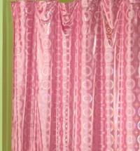 Cool Disc Pink Shower Curtain Color: Pink