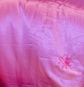 Cool Satin Full Dustruffle Color: Pinksatin 
