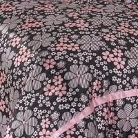 Satin Flower Power Pink Twin Comfortersatin 