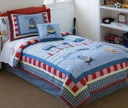 Choo Choo Full / Queen Quilt with 2 Shams