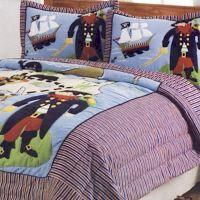 Pirates Cove Twin Quilt with Pillow Sham