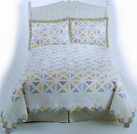 Summer Porch Full / Queen Quilt with 2 Shams