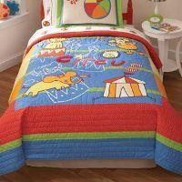 Circus Twin Quilt with Pillow Sham