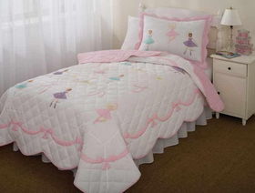 Ballet Party Twin Quilt with Shamballet 