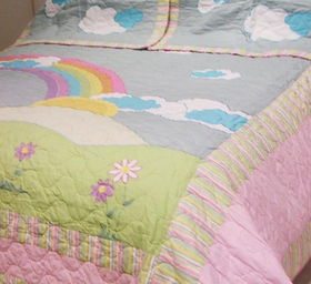 My Rainbow Twin Quilt with Pillow Shamrainbow 