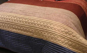 Turkish Stripe Full / Queen Comforter With 2 Shamsturkish 