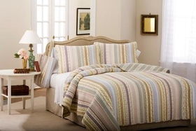 Timeless Stripe King Quilt with 2 Shams