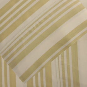 210 Cotton Stripe Queen Sheet Set Taupe/Cr