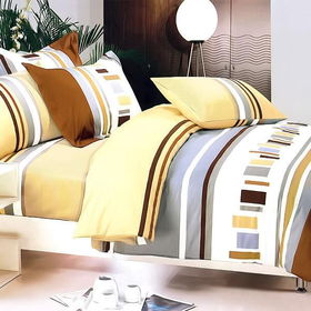Blancho Bedding - [Brown Abstract] 100% Cotton 3PC Duvet Cover Set (Twin Size)(Comforter not included)blancho 