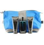 COOL WATER by Davidoff EDT SPRAY 2.5 OZ & AFTERSHAVE BALM 2.5 OZ & SHOWER GEL 2.5 OZ & TOILETRY BAGwater 