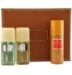 EAU SAUVAGE by Christian Dior SET-EDT SPRAY 1 OZ & DEODORANT SPRAY (GLASS BOTTLE) & SHAVE FOAM 1.7 OZ (HARD LEATHER BOX)sauvage 