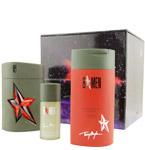 ANGEL B MEN by Thierry Mugler EDT SPRAY RUBBER BOTTLE 1.7 OZ & HAIR AND BODY SHAMPOO 3.5 OZ & ALCOHOL FREE DEODORANT STICK .7 OZangel 