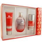 LACOSTE RED STYLE IN PLAY by Lacoste EDT SPRAY 4.2 OZ & DEODORANT STICK 2.5 OZ & SHOWER GEL 1.7 OZlacoste 