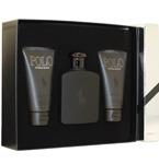 POLO DOUBLE BLACK by Ralph Lauren EDT SPRAY 4.2 OZ & AFTERSHAVE GEL 2.5 OZ & HAIR AND BODY WASH 2.5 OZpolo 