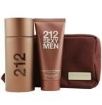 212 SEXY by Carolina Herrera EDT SPRAY 3.4 OZ & AFTERSHAVE BALM 3.4 OZ & BAGsexy 