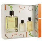 TERRE D'HERMES by Hermes EDT SPRAY 3.4 OZ & ALL OVER SHOWER GEL 1.35 OZ & EDT .41 OZ MINIterre 