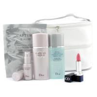 CHRISTIAN DIOR by Christian Dior Travek Set: Capture R-Mask+ Capture Totale Concentrate + Capture Totale Lotion + Cleanser + Lipstick--5pcs+1bag