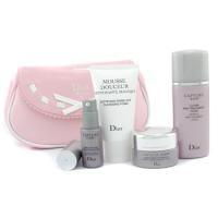 CHRISTIAN DIOR by Christian Dior Travel Set: Capture R60/80 Crm + Pre-Treatment Lotion + Restoring Serum + Cleansing Foam--4pcs+1bag