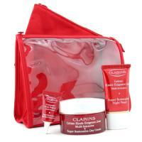 Clarins by Clarins Super Restorative Coffret: Day Cream 50ml + Night Cream 15ml + Eye Cream 3ml + 2xBags--3pcs+2bags