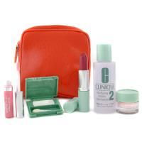 CLINIQUE by Clinique Travel Set: Lotion 2 + Moisture Surge + Eyeshadow + Glosswear + Lipstick + Happy Heart EDP Sp + Bag--6pcs+1bag