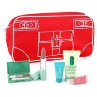 CLINIQUE by Clinique Travel Set: DDML 30ml + Turnaround Conc. 7ml + Lipstick + Lip Gloss + 3 Colors Eyeshadow + Bag--5pcs+1bagclinique 