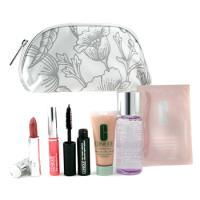 CLINIQUE by Clinique Travel Set: MU Remover + Eye Cream + Eye Mask + Mascara + Lip Gloss + Lipstick + Bag--6pcs+1bagclinique 
